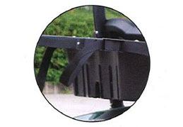 elite golf cart rear golf bag holder